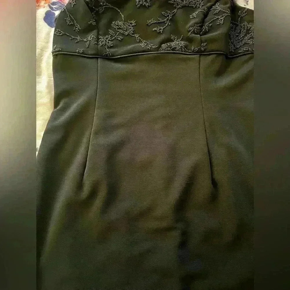 Scott McClintock Vintage 90’s Black Beaded Cocktail Dress Size 10P - Picture 7 of 11